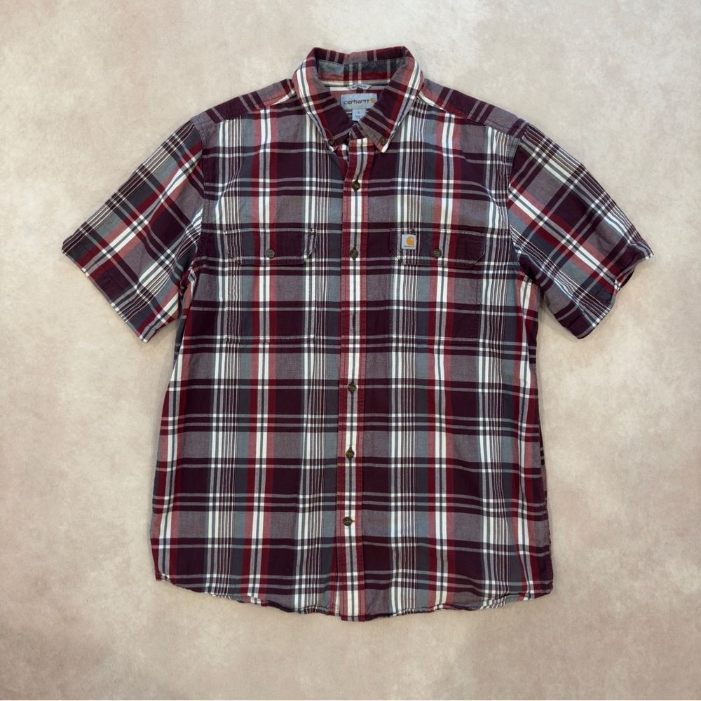 Carhartt Men’s Relaxed Fit Plaid Button Up shirt • size large